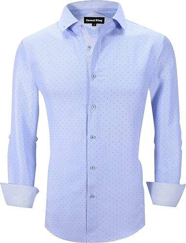 Men's Formal Wear Printed Pattern Full Sleeve Breathable Cotton Shirts