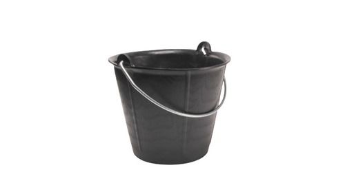 Tfo Round Plain Black Plastic Bucket