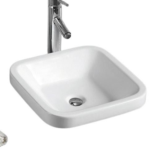 Square Shape Wall Mounted 72 X 41 X 79 Cm Ceramic Wash Basin