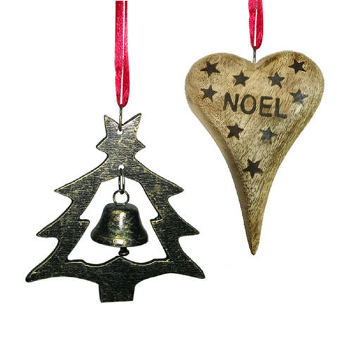 Handmade Wooden Christmas Special Hangings For Indoor And Outdoor Decoration