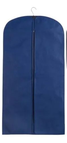 Blue Non Woven Zipper Top Plain Recyclable Polyester Suit Cover For Men Suits