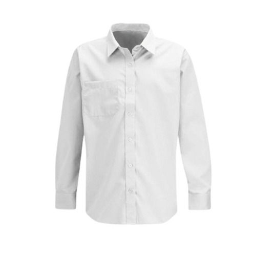 Long Sleeves Spread Collar Plain Skin Friendly Cotton School Uniform Shirt Age Group: 12 To 16