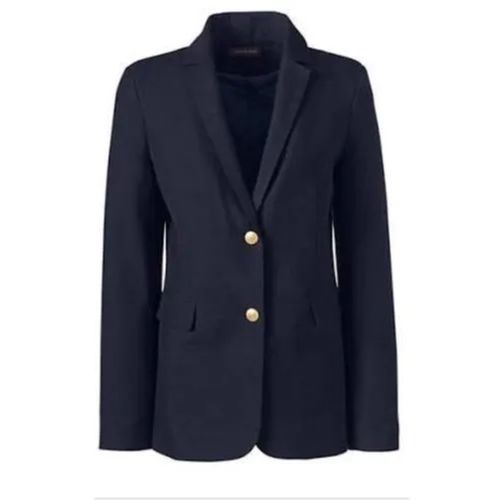 Notch Collar Style Plain Dyed Long Sleeves Unisex School Uniform Polyester Blazer Collar Type: Polo Shirt