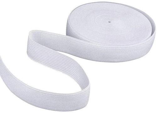 White 1 - 40M Stretchable Shape Retention Premium Grade Polyester Knitted Elastic