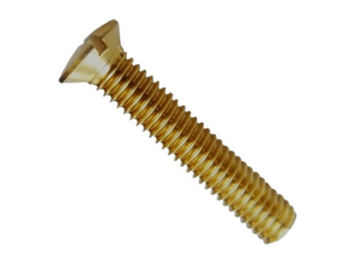 Golden Polished Finish Full Threaded Slotted Head Brass Machine Screw 