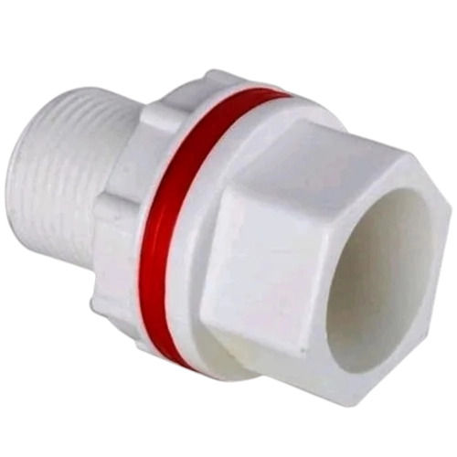 Red 1/2 Inch Thick High Tensile Strength Round Upvc Pipe Tank Nipple For Residential Use