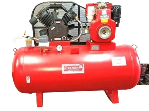 Red 220-380 Volts Lubricated Ac Power Piston Driven Reciprocating Air Compressor