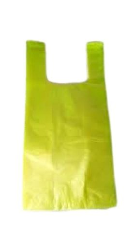 15 Inch Plain Green Patch Handle Plastic Carry Bags