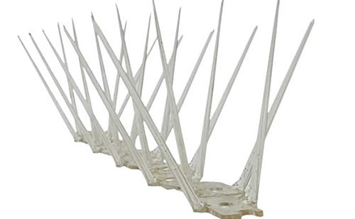 White 150 Mm Light Weight Weather Resistant Polycarbonate Bird Spikes