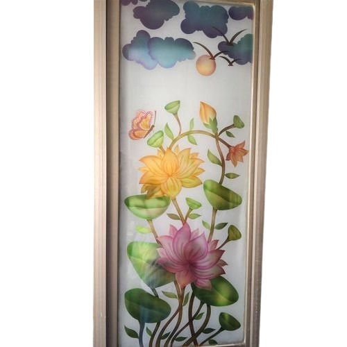 12 Mm Thick Heat Reflective Floral Designer Glass For Decoration 