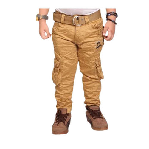 Casual Wear Plain Dyed No Fade Cotton Cargo Pant For Kids Use Age Group: 5 To 8