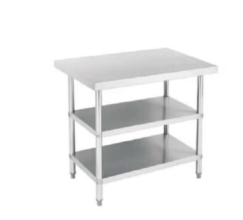 48 X 24 X 34 Inches 3 Rack Stainless Steel Work Table For Restaurant