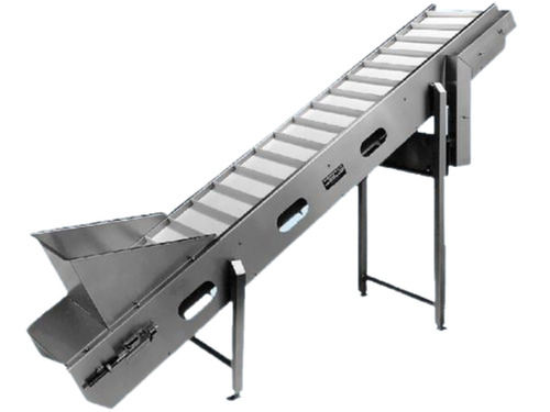 Fire Resistant Aluminum And Stainless Steel Flat Belt Vertical Aggregate Conveyor