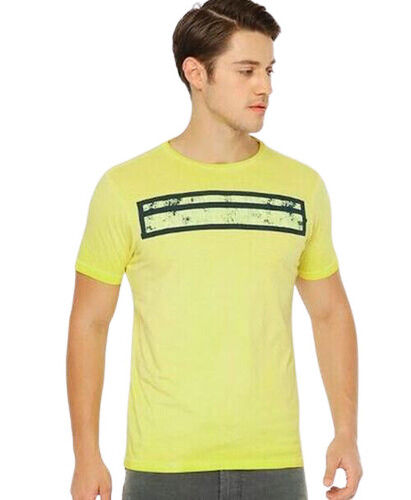 Slim Fit Short Sleeves Round Neck Printed Cotton T Shirt For Mens Age Group: 18 To 45