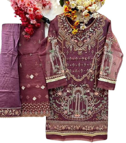 Full Emboidered Pakistani Lawn Cotton Salwar Suit With Dupatta