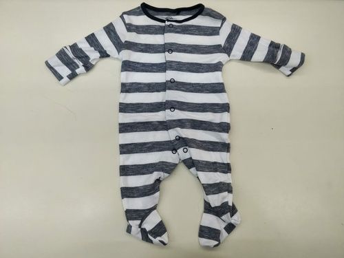 New Born Stripe Unisex Winter Wear Baby Full Body Cotton Romper, 0-18 Months