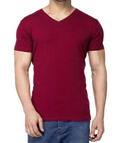 Regular Fit Short Sleeves V Neck Casual Wear Lycra T Shirt For Men'S Age Group: 18 To 45