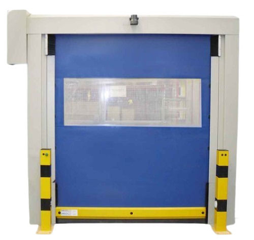 Sliding Folding Style Blue Coated High Speed Pvc Door For Industrial