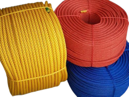 Silver Multicolor Twisted Round Hdpe Rope For Industrial