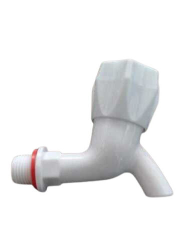 Wall Mounted White Pvc Bibcock Polo Taps, 2-8 Bar Pressure