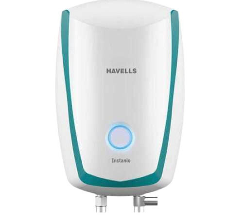 White Green Havells Instanio Water Heater With Heating Indicator