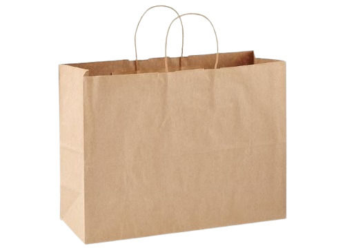 Brown 14 X 6 X 16 Inch 3 Kg Max Load Double Handle Paper Carry Bag