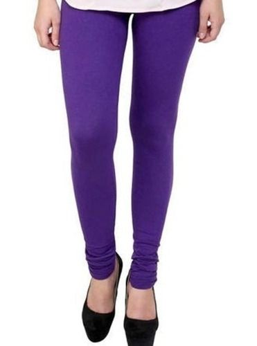 Light Purple Cotton Lycra Chudidar Ladies Legging, Casual Wear at