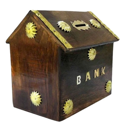 Hut Shaped Polished Finished Modern Wooden Box For Coin Collection