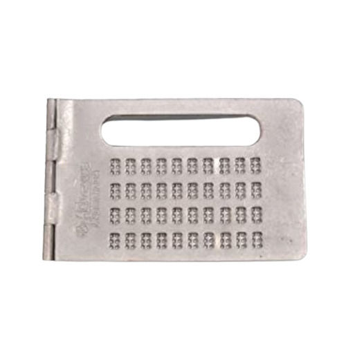 Grey Rectangular 4 Line And 10 Cells Aluminum Braille Writing Slate