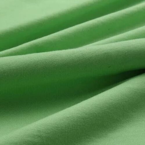 Green Washable And Shrink Resistant Casual Plain Cotton Viscose Fabric