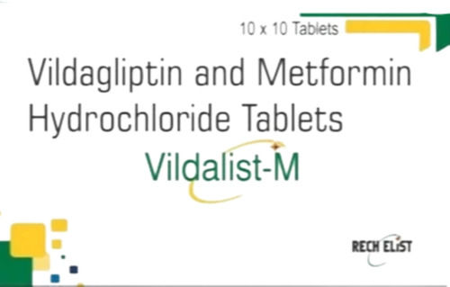 99% Pure Vildagliptin Antibiotic 50 Mg, 10x10 Tablets Strips Pack