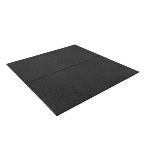 Black 50 X 50 Cm 20 Mm Thick Smooth Texture Non Slip Rubber Gym Flooring