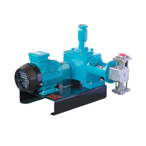 Industrial Cast Iron Electric Reciprocating Plunger Pump - Color: Light Blue