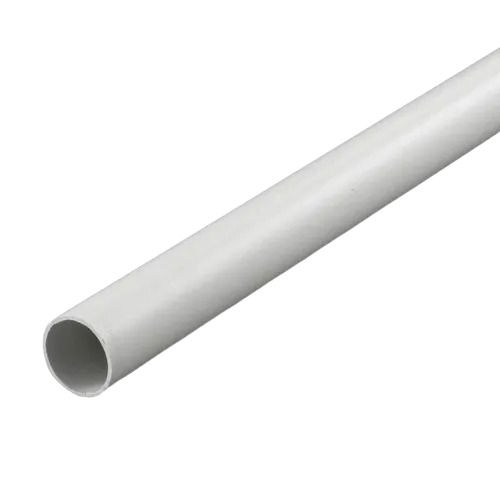 White 2.5 Meter 3 Mm Thick Round Seamless Polyvinyl Chloride Electrical Pipe