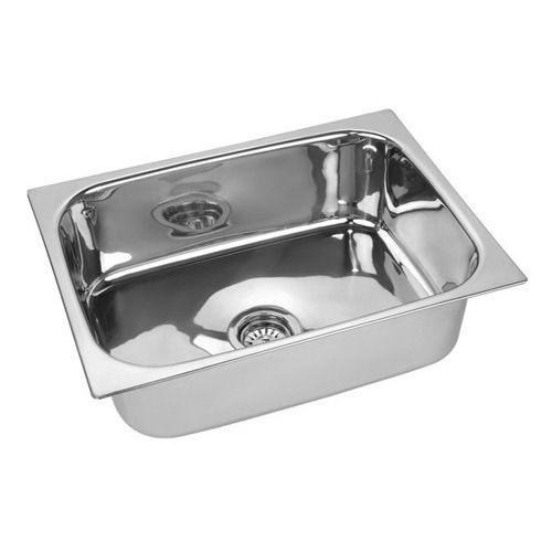 Durable 24 X 18 X 9 Inch Rectangular Smooth Polished Finished Stainless Steel Sink