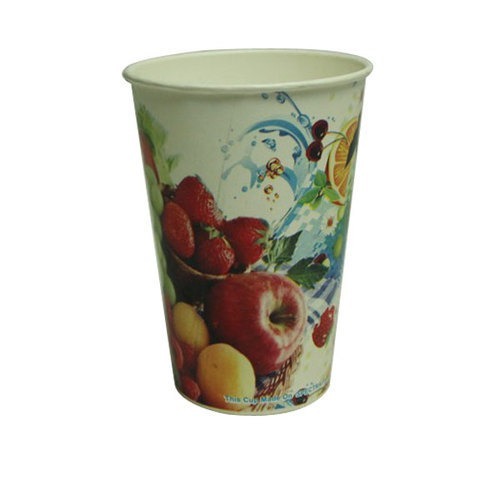 300 मिलीलीटर हल्के वजन और गोल मुद्रित डिस्पोजेबल पेपर ग्लास उपयोग: सर्विंग जूस