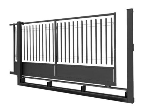 Black 6 Foot 250 Kilogram Rectangular Rust Proof Mild Steel Sliding Gate