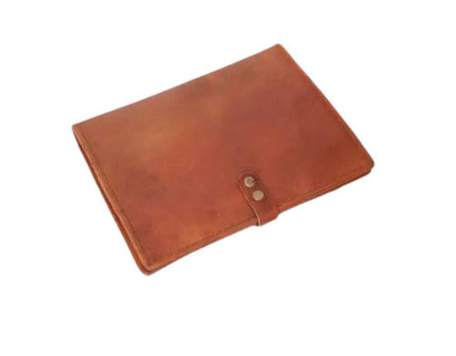 Brown Water Proof And Rectangular Plain A4 Size Leather File Folder