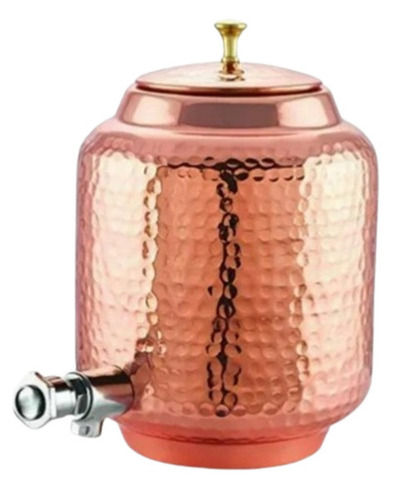 5 Liter Anti Bacterial And Round Polished Finished Copper Water Dispenser