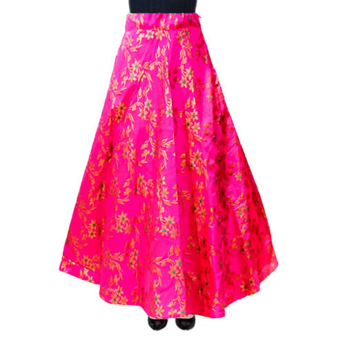 Buy Pink Beauty Women's Black Umbrella Cut Silk Lehenga/Skirt for  Party/Festival Function. at Amazon.in