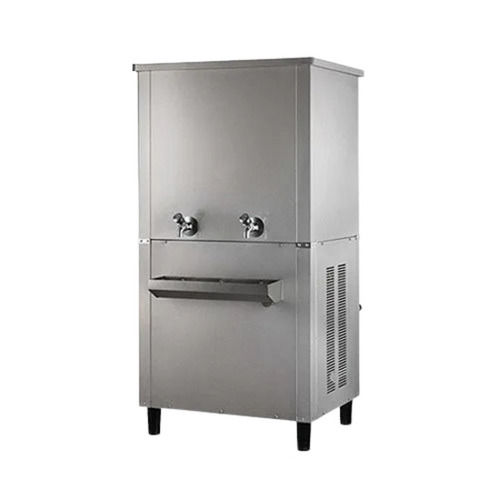 Silver 60 Liter 220 Voltage Electrical Double Tap Stainless Steel Water Cooler