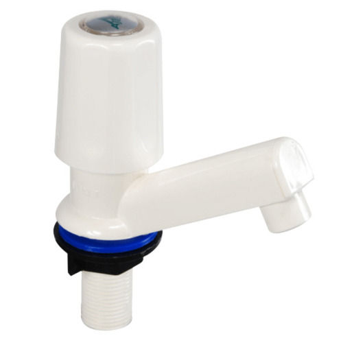 Poly Vinyl Chloride Plastic Wall Mounted Pillar Cock Tap For Bathroom Fittings