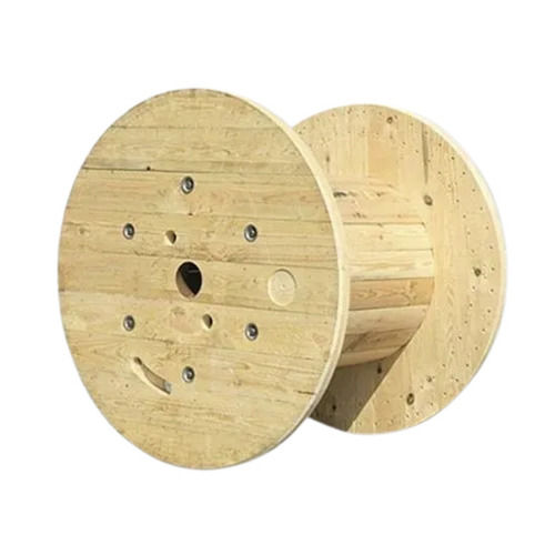 Brown 1000 Mm 100 Cubic Meter Round Empty Wooden Cable Drum