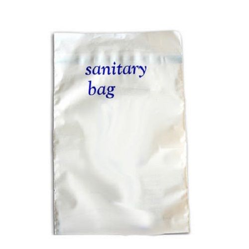 White 4 X 7 Inch Biodegerable Plastic Disposable Pe Plastic Sanitary Bags