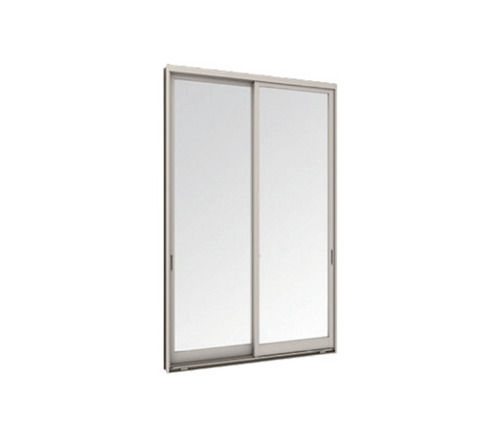 White Rectangular Rust Proof Aluminum And Glass Sliding Door 