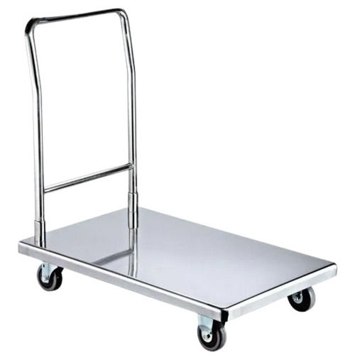 3x3x2.5 Foot 12 Kilogram Polished Finish Stainless Steel Trolley