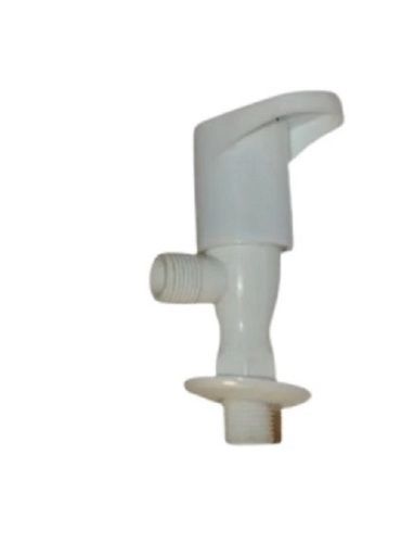 White 15 Mm Lightweight Satin Finish Pvc Plastic Tap