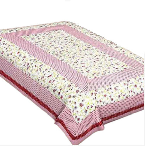 Pink Single Bed Printed 100% Pure Cotton Bed Sheet 