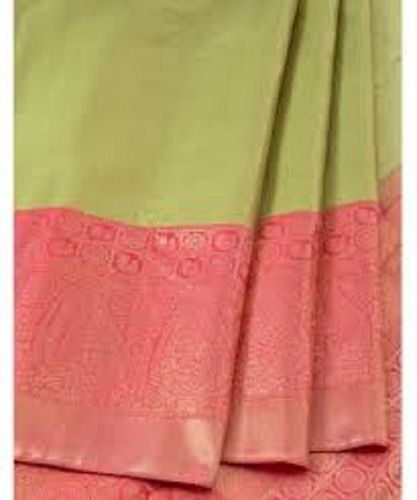 Ladies Multi Color Festival Wear Pure Cotton Silk Fabric South Style Sarees