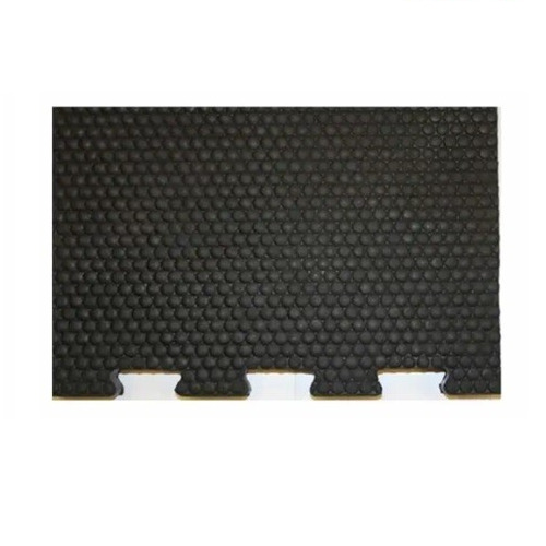 Rubber Interlocking Cow Bubble Mat (6 X 4 Feet) - Color: Black